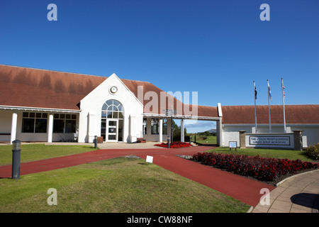 Il Colin Montgomerie links golf academy a Turnberry golf resort e Scozia uk Regno Unito Foto Stock