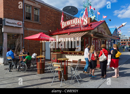 Pasticceria BeaverTails stand su George Street nel Byward Market area, Ottawa, Ontario, Canada Foto Stock