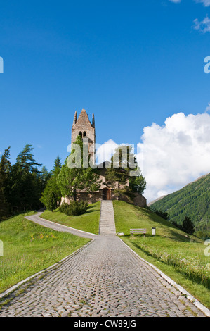 Celerina, Svizzera. Kirche San Gian chiesa. Foto Stock