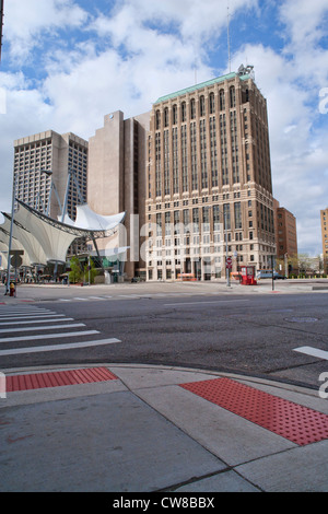 Rosa Parks Transit Centre in Detroit Michigan STATI UNITI D'AMERICA. Foto Stock