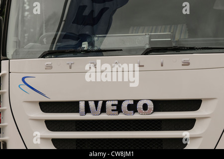 Parte anteriore di un Iveco Stralis autocarro/carrello Foto Stock