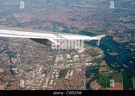 Un aeromobile Airbus A319 ala ribaltamento Toulouse sud-ovest della Francia Foto Stock