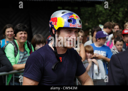 Stunt Bike Rider Danny MacAskill, Scotland, Regno Unito Foto Stock