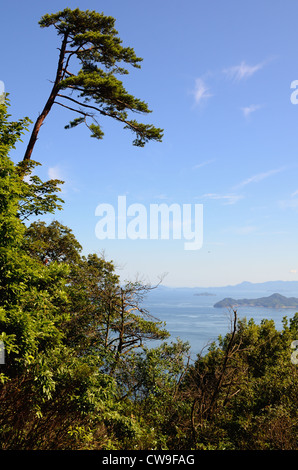 Seto Inland Sea in Giappone come si vede da Mt. Misen a Miyajima, Giappone. Foto Stock