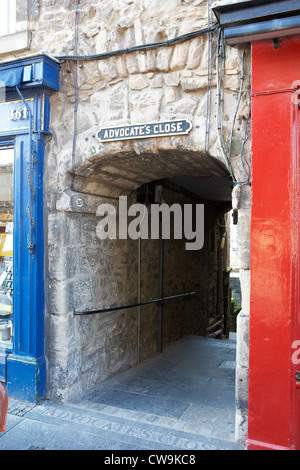 L'avvocato vicino ingresso città vecchia Edimburgo Scozia uk Regno Unito Foto Stock