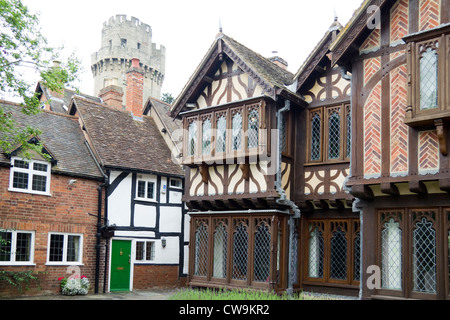 Tudor case in Mill Street, Warwick, Warwickshire, Inghilterra Foto Stock