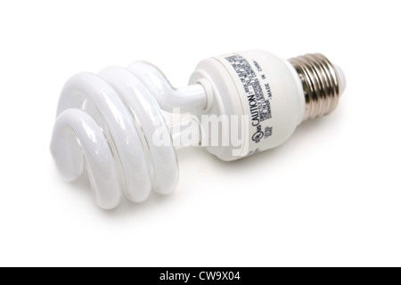 Lampadina della luce, efficiente nel consumo energetico, verde Foto Stock
