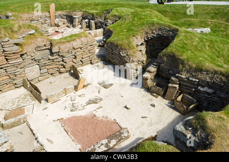 Skara Brae, insediamento neolitico, isole Orcadi Scozia, Regno Unito. Foto Stock