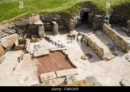 Skara Brae, insediamento neolitico, isole Orcadi Scozia, Regno Unito. Foto Stock