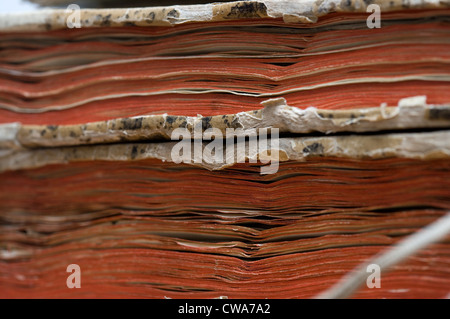 Berlino, close-up di pagine di libri antichi Foto Stock