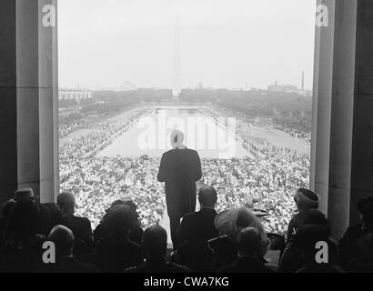 Il presidente Warren Harding (1865-1923) presso la dedizione il Lincoln Memorial, 30 giugno 1922. Foto Stock