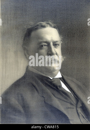 1910 testa e spalle ritratto del presidente repubblicano William Howard Taft (1857-1930). Foto Stock