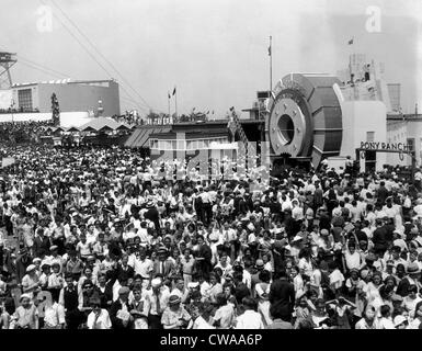 La folla presso la Fiera del Mondo di Chicago, Illinois, 1934.. La cortesia: CSU Archivi / Everett Collection Foto Stock