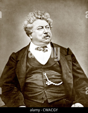 Alexandre Dumas père (1802-1870) famoso drammaturgo francese e romanziere storico, meglio conosciuto come l'autore di "Il Conte di Foto Stock