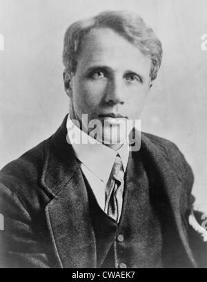 Robert Frost (1874-1963), poeta americano, ca. 1915. Nel 1913 Frost ha pubblicato il suo primo libro di poesie, ragazzi, quando egli era Foto Stock