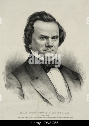 Stephen Douglas (1813-1861) è stato il primo candidato democratico alla presidenza nel 1860 e potrebbe aver vinto se il Sud Foto Stock