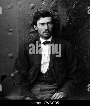 Samuel Arnold, una Lincoln assassinio cospiratore in maniacals presso il Washington Navy Yard. Questa fotografia è stata presa su uno Foto Stock