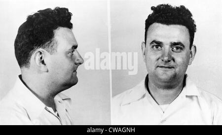 David Greenglass (b. 1922), in mug shots dal suo arresto per spionaggio nucleare. Mentre nell'esercito, egli era un macchinista con il Foto Stock