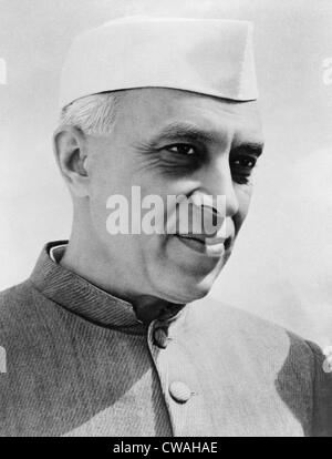 Jawaharlal Nehru (1889-1964), il Primo Ministro dell'India dopo l'indipendenza dalla Gran Bretagna nel 1947. Foto Stock