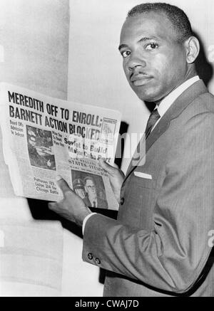 James Meredith dopo tentativo di iscriversi alla University of Mississippi è bloccato dal Governatore del Mississippi Barnet, nuovo Foto Stock