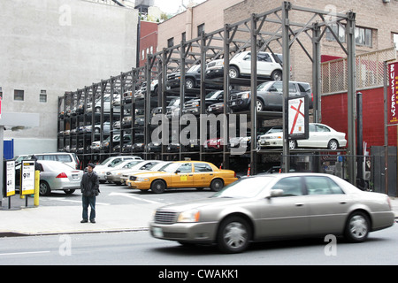 New York, parcheggi a Manhattan Foto Stock