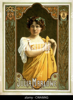 Julia Marlowe (1866-1950), inglese nato actrice americano, nota per la sua performance di ruoli shakespeariano. 1898. Foto Stock