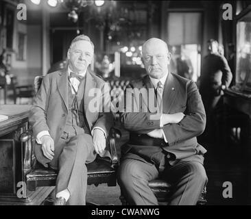 Josephus Daniels e Edward Denby, in uscita e in entrata ai Segretari della Marina. Daniels ha protetto il naval riserve di petrolio, Foto Stock