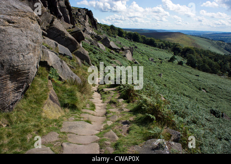 Bordo Stanage, Peak District, Debyshire, estate Foto Stock