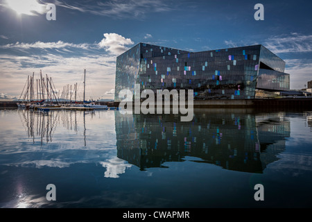 Harpa Concert Hall e il centro conferenze, Reykjavik, Islanda Foto Stock