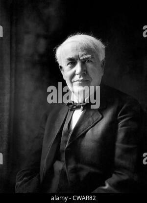 Un ritratto di Thomas Edison. (1847-1931). Cortesia archivi CSU/Everett collezione. Foto Stock