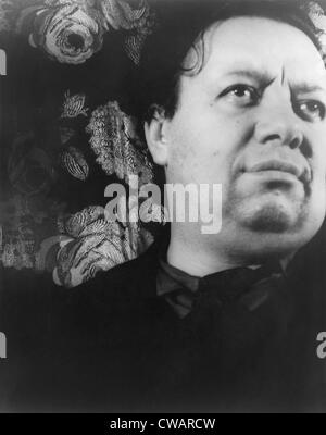 Diego Rivera (1886-1957), pittore messicano che rilancia la pittura murale con forte narrativa modernista dipinti in Messico e Foto Stock