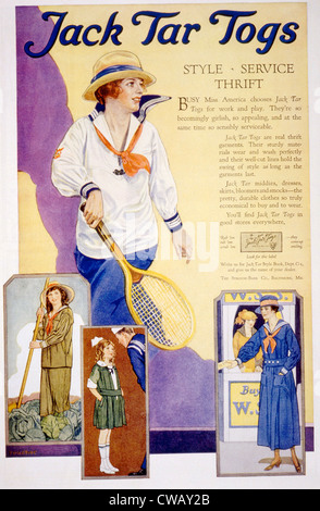 La pubblicità dal Ladies Home journal, maggio, 1919, per Jack Tar Togs. Foto: courtesy Everett Collection Foto Stock