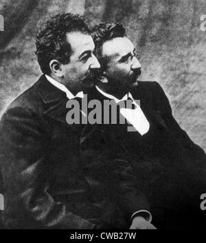 La Lumiere fratelli, Louis Jean Lumiere (1864-1948), Auguste Lumiere (1862-1954) Foto Stock