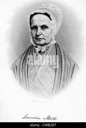 Lucretia Mott, (1793-1880), American femminista e riformatore, c. 1868. Foto Stock