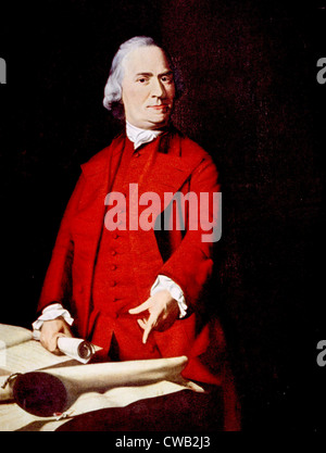 Samuel Adams (1722-1803), ritratto raffigurante Adams rivolta verso il Massachusetts carta da John Singleton Copley Foto Stock