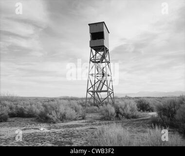 Los Angeles, Edwards Air Force Base, torre di osservazione, a sud di west end di sled via, vicinanze Lancaster, California, circa Foto Stock