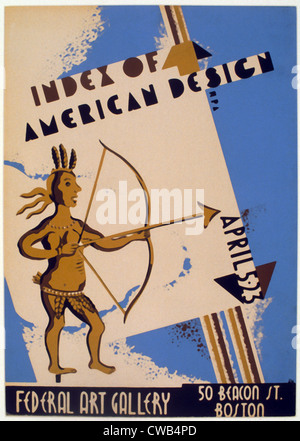 Poster per il progetto federale di Arte esposizione di opere d'arte dal 'Indice del Design americano, della Federal Art Gallery, 50 Foto Stock