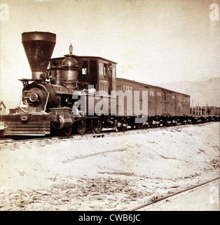 Il Goliah, a Wadsworth, grande ansa del fiume Truckee, albume stampa, foto di Alfred A. Hart, 1868 Foto Stock