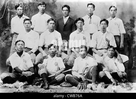 Il baseball. Cino-americano baseball club, Honolulu, Hawaii, 1910 Foto Stock