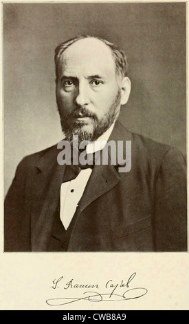 Santiago Ramón y Cajal. Neuroscienziato spagnolo. Ha vinto il premio Nobel in fisiologia (1906). CDV ca. 1899 Foto Stock