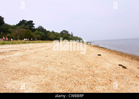 Spiaggia a Osborne House, Isle of Wight, England, Regno Unito - Primo giorno di apertura Foto Stock