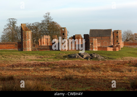 Rovine di Lady Jane Grey's House di Glenfield Lodge Park, Leicestershire, England, Regno Unito Foto Stock