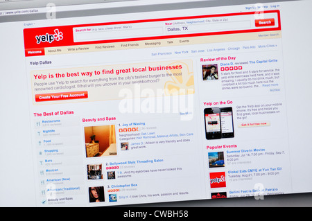 Yelp sito - locali di ricerca aziendale Foto Stock