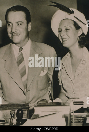 Produttore di Hollywood, Mike Frankovich (1910-1992) e sposa per essere, inglese attrice Binnie Barnes (1903-1996) nel 1940. Entrambi avevano Foto Stock