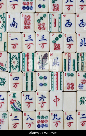 Mattonelle di Mahjong Foto Stock