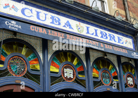 Cuba Libra Ristorante e bar in Upper Street, Islington, London, Regno Unito Foto Stock