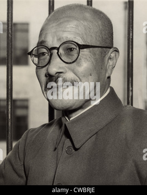 Tojo Hideki (1884-1948), giapponese II guerra mondiale leader che ha sostenuto il patto tripartito con Germania e Italia nel 1940, e Foto Stock