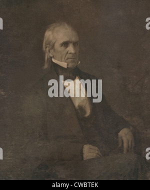 James Knox Polk, (1795-1849), undicesimo presidente degli Stati Uniti. Daguerreotype ritratto da Mathew Brady. Foto Stock