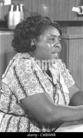 Fannie Lou Hamer (1917-1977), afro-americano di leader dei diritti civili e il vice-presidente del Mississippi democratica di libertà Foto Stock