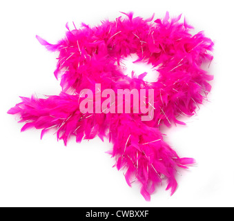 Pink feather boa Foto Stock